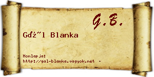 Gál Blanka névjegykártya
