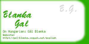 blanka gal business card