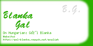 blanka gal business card